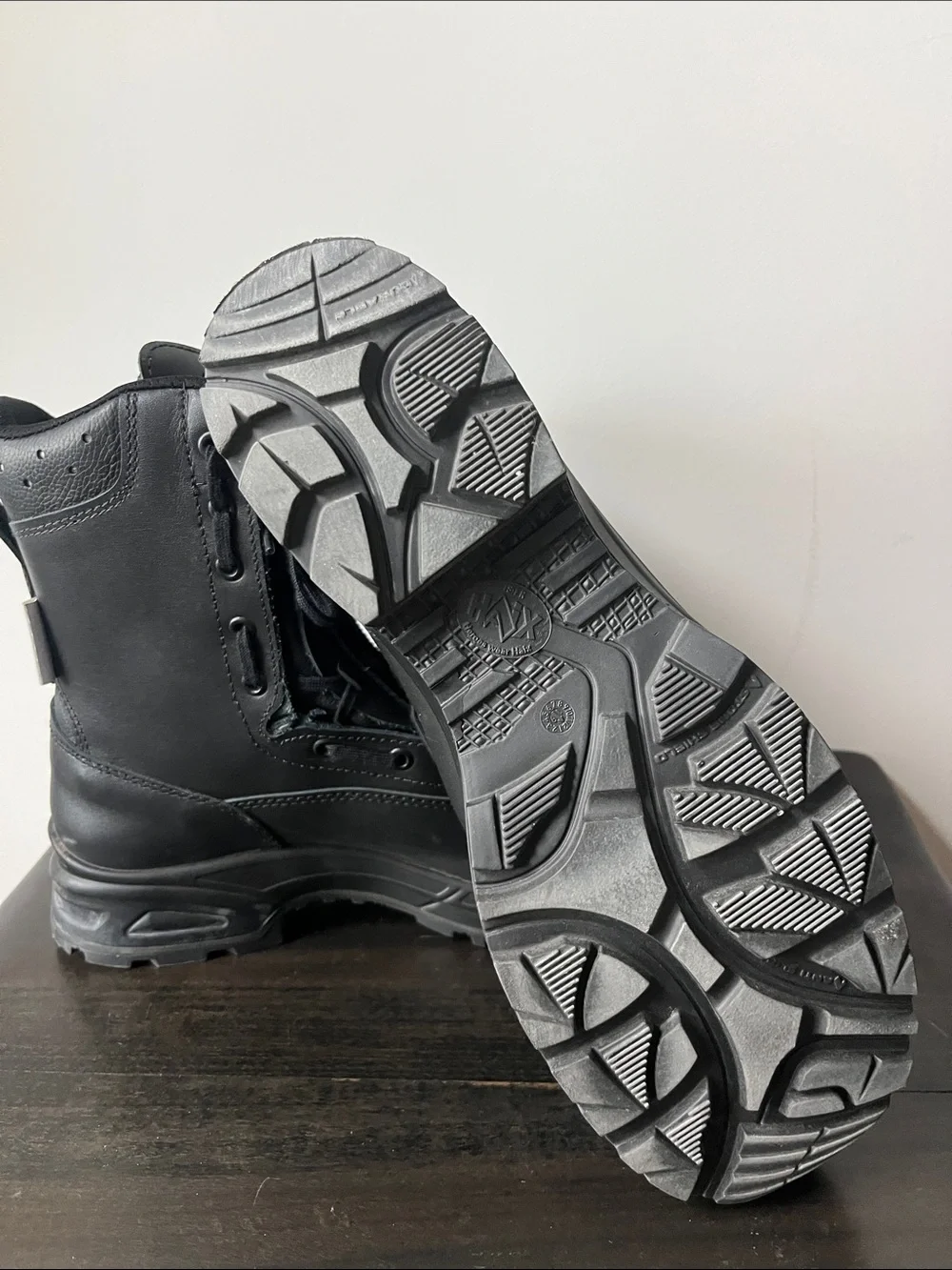 Haix AirPower XR2 Black Leather Tactical Zipper Front Boots